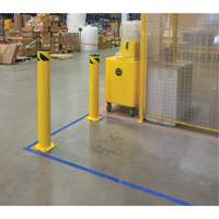 Butoir de s&eacute;curit&eacute;, Acier, 36" h x 5-1/2" la, Jaune Maritime Industrial Rubber