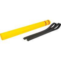 Polyethylene Bollard Cover, 4-1/2" Dia. x 52" L, Red/Yellow Maritime Industrial Rubber