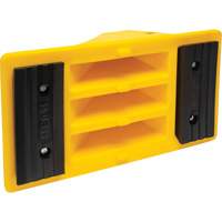 Cales de roue avec surface antid&eacute;rapante en caoutchouc, Polyur&eacute;thane, Jaune, 11-1/4" la x 21" p x 12-1/4" h Maritime Industrial Rubber