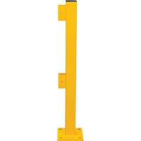 End Post for Light-Duty Guard Rails, Steel, 42" H, Safety Yellow Maritime Industrial Rubber