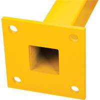 Corner Post for Light-Duty Guard Rails, Steel, 42" H, Safety Yellow Maritime Industrial Rubber