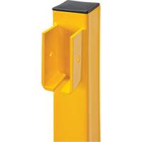 End Post for Light-Duty Guard Rails, Steel, 42" H, Safety Yellow Maritime Industrial Rubber