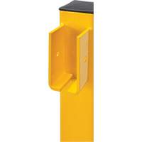 Corner Post for Light-Duty Guard Rails, Steel, 42" H, Safety Yellow Maritime Industrial Rubber