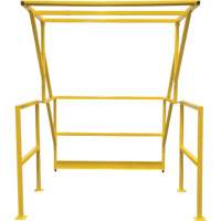 Barri&egrave;re de s&eacute;curit&eacute; pour mezzanine, 70" lo x 77" ha, 78" &eacute;lev&eacute;e, Jaune Maritime Industrial Rubber