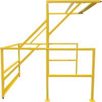 Barri&egrave;re de s&eacute;curit&eacute; pour mezzanine, 70" lo x 77" ha, 78" &eacute;lev&eacute;e, Jaune Maritime Industrial Rubber
