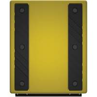 Cale de roue ultra-robuste pour l'exploitation mini&egrave;re Checkers Safety, PEHD, Jaune, 14-1/2" la x 17-1/2" p x 16" h Maritime Industrial Rubber