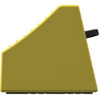 Cale de roue ultra-robuste pour l'exploitation mini&egrave;re Checkers Safety sans support, PEHD, Jaune, 14-1/2" la x 17-1/2" p x 16" h Maritime Industrial Rubber
