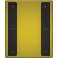 Cale de roue ultra-robuste pour l'exploitation mini&egrave;re Checkers Safety sans support, PEHD, Jaune, 14-1/2" la x 17-1/2" p x 16" h Maritime Industrial Rubber
