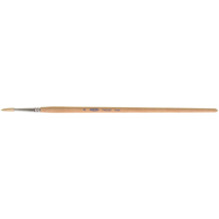 Pinceau de forme ronde en soies blanches pures pour marquage, Largeur de la brosse de 3/16", Soie blanche, Manche &agrave; Bois Maritime Industrial Rubber