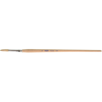 Pinceau de forme ronde en soies blanches pures pour marquage, Largeur de la brosse de 1/4", Soie blanche, Manche &agrave; Bois Maritime Industrial Rubber