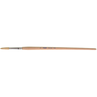 Pinceau de forme ronde en soies blanches pures pour marquage, Largeur de la brosse de 9/32", Soie blanche, Manche &agrave; Bois Maritime Industrial Rubber