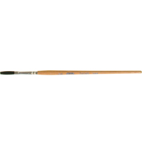 Pinceau une passe, Largeur de la brosse de 1/8", Soie de bœuf, Manche &agrave; Bois Maritime Industrial Rubber