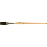 Pinceau une passe, Largeur de la brosse de 1/2", Soie de bœuf, Manche &agrave; Bois Maritime Industrial Rubber