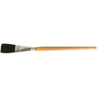 Pinceau une passe, Largeur de la brosse de 3/4", Soie de bœuf, Manche &agrave; Bois Maritime Industrial Rubber