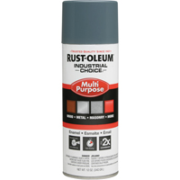 Peinture en a&eacute;rosol &agrave; usages multiples syst&egrave;me 1600 Industrial Choice, Gris machine, Brillant, 12 oz, Canette a&eacute;rosol Maritime Industrial Rubber