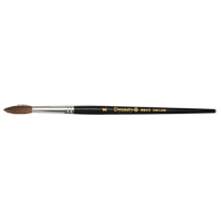 Pinceau pointu &agrave; soies noires pour artiste, Largeur de la brosse de 5,7 mm, Soie de chameau, Manche &agrave; Bois Maritime Industrial Rubber