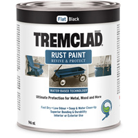Peinture antirouille &agrave; base d'eau Tremclad, 946 ml, Canette, Noir Maritime Industrial Rubber