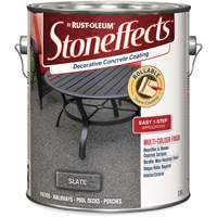 Stoneffects Decorative Concrete Coating, 3.4 L, Solvent-Based, Textured, Grey Maritime Industrial Rubber