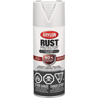 Rust Protector&reg; Enamel Paint, White, Very Flat, 12 oz., Aerosol Can Maritime Industrial Rubber