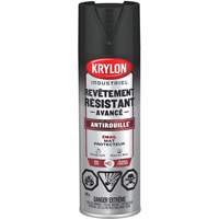 Tough Coat&reg; Advanced Paint with Rust Barrier Technology, Black, Flat Finish/Matte, 425 g, Aerosol Can Maritime Industrial Rubber