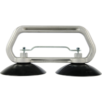 Vacuum Cups - Heavy-Duty Double Cup, 75 lbs. Capacity, 5", Pull-bar, 10" Handle Length Maritime Industrial Rubber