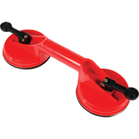 Manually Operated Hand Vacuum Cups - Double Handcup, 66 lbs. Capacity, 4-5/8", Lever, 13" Handle Length Maritime Industrial Rubber