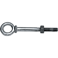 Eye Bolts, 3/8" Dia., 2-1/2" L, Galvanized, 1200 lbs. (0.6 tons) Capacity Maritime Industrial Rubber