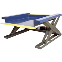 Hydraulic Floor-Height Scissor Lift Tables, Steel, 2000 lbs. Capacity Maritime Industrial Rubber