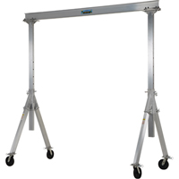 Adjustable Aluminum Gantry Crane, 10' L, 2000 lbs. (1 tons) Capacity Maritime Industrial Rubber