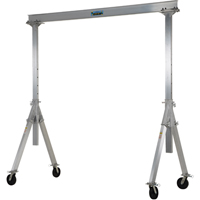Adjustable Aluminum Gantry Crane, 8' L, 2000 lbs. (1 tons) Capacity Maritime Industrial Rubber