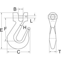 Clevis Slip Hook - Grade 70 Maritime Industrial Rubber