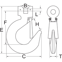 Clevis Slip Hook with Latch - Grade 70 Maritime Industrial Rubber