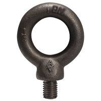 Machinery Eye Bolts, 3/8" Dia., 1-1/4" L, Uncoated Natural Finish, 1300 lbs. (0.65 tons) Capacity Maritime Industrial Rubber
