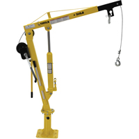 Winch Operated Truck Jib Crane, 500 lbs. (0.25 tons) Capacity, 102' Max. Clearance Maritime Industrial Rubber