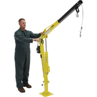 Winch Operated Truck Jib Crane, 500 lbs. (0.25 tons) Capacity, 102' Max. Clearance Maritime Industrial Rubber