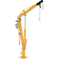 Winch Operated Truck Jib Crane, 1000 lbs. (0.5 tons) Capacity, 86-1/2" Max. Clearance Maritime Industrial Rubber