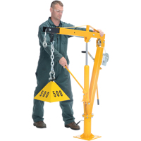 Winch Operated Truck Jib Crane, 1000 lbs. (0.5 tons) Capacity, 86-1/2" Max. Clearance Maritime Industrial Rubber
