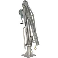 Winch Operated Truck Jib Crane, 1000 lbs. (0.5 tons) Capacity, 97" Max. Clearance Maritime Industrial Rubber