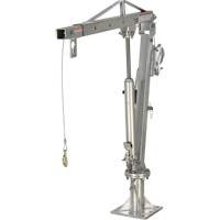 Winch Operated Truck Jib Crane, 1000 lbs. (0.5 tons) Capacity, 97" Max. Clearance Maritime Industrial Rubber