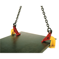 Pince de levage pour plaques horizontales Topal TLH10 0-150, 22000 lb (11 tonnes) max., M&acirc;choires 0" - 5-7/8" Maritime Industrial Rubber