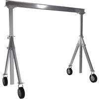 Adjustable Aluminum Gantry Crane, 10' L, 1500 lbs. (0.75 tons) Capacity Maritime Industrial Rubber