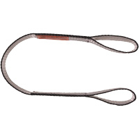 Polyester Web Sling, Double Ply, Double Eye, Type 3, 1" W x 4' L, 3100 lbs. Vertical Cap. Maritime Industrial Rubber