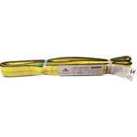 Polyester Web Sling, Double Ply, Twisted Eye, Type 4, 2" W x 8' L, 6400 lbs. Vertical Cap. Maritime Industrial Rubber
