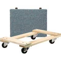 Wood Dollies - Medium-Duty, Polyolefin Wheels, 900 lbs. Capacity, 18" W x 24" D x 7" H Maritime Industrial Rubber