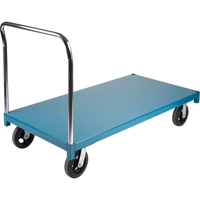 Chariot &agrave; plateforme robuste, 60" lo x 30" la x Capacit&eacute; 2000 lb, Roues en Caoutchouc Maritime Industrial Rubber