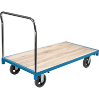Heavy-Duty Platform Truck, 60" L x 30" W, 2000 lbs. Capacity, Rubber Casters Maritime Industrial Rubber