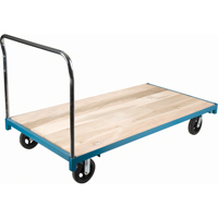 Heavy-Duty Platform Truck, 96" L x 48" W, 2000 lbs. Capacity, Rubber Casters Maritime Industrial Rubber