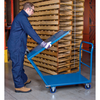 Shelf & Platform Truck, Steel, 24" W x 36" D x 40" H, 1300 lbs. Platform Capacity Maritime Industrial Rubber
