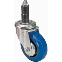 Roulette en caoutchouc &agrave; tige, Pivotant, Diam&egrave;tre 4" (101,6 mm) Maritime Industrial Rubber