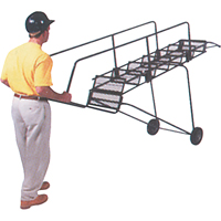 &eacute;chelles mobiles Fold-N-Store, 6 marches, Perfor&eacute;, Hauteur 60" Maritime Industrial Rubber